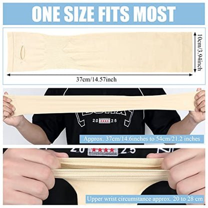 Janmercy 9 Pairs Arm Protection Sleeves for Elderly Thin Skin Men Women