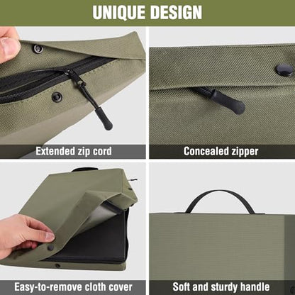 WORKPRO 17" Kneeling Pad with Removable Cover, Soft NBR Foam Cushioning - color: Green