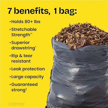 Glad ForceFlex Heavy Duty Trash Bags, Rip and Tear Resistant, Mountain Air Scented Black X-Large Garbage Bags, Odor Control, Febreze Freshness, 30 Gallon Trash Bags, 50 Count - size: 50 Count (Pack of 1)