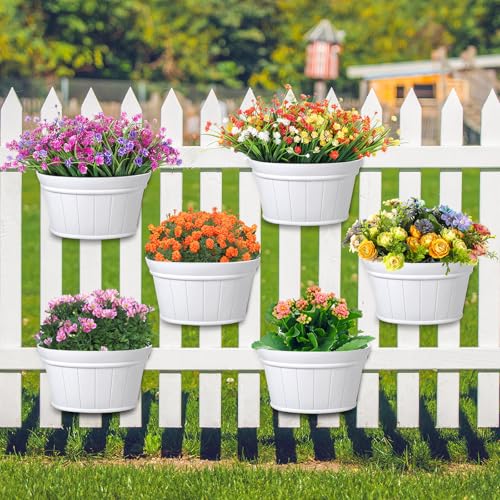 Layhit 6 Pcs Wall Hanging Planters, 10 Inches, White - color: White, size: 10 Inches