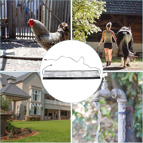 Water Pipe Heat Blanket, 38x6.3inch Aluminum Water Pipe Heat Tape Pipe Freeze Protection Water Pipe Anti-Freeze Frost Insulation Wrap Protection Heater Cable for Metal & Plastic Pipes