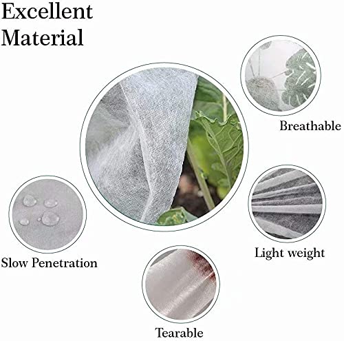 Agfabric 2 Pack Floating Row Covers 0.55oz 10x15Ft Plant Covers Freeze Protection, Frost Cloth for Vegetables - size: 0.55oz,10'*15'