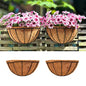 LaLaGreen Outdoor Wall Planter (12 in, 2 Pack) Black Coco Fence Baskets - size: 12" x 2 Pack