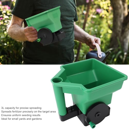 Hand Spreader Compact Lightweight 3L Manual for Lawn Garden Fertilizer PP Green,Hand Spreader Handheld Spreader Manual Spreader Small Manual Spreader Handheld Spreader Salt Garden