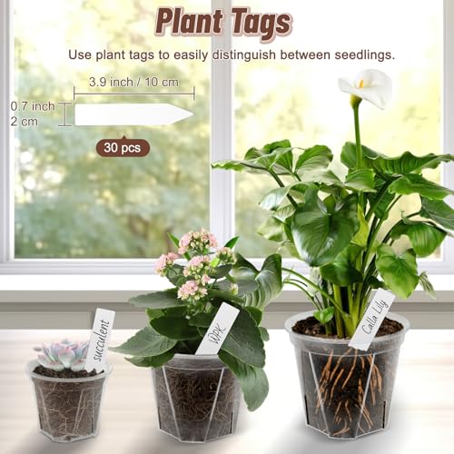 40 Pack Clear Plant Nursery Pots with Drainage 6 Size Plastic Orchid Pots - size: MIX-3 Sizes