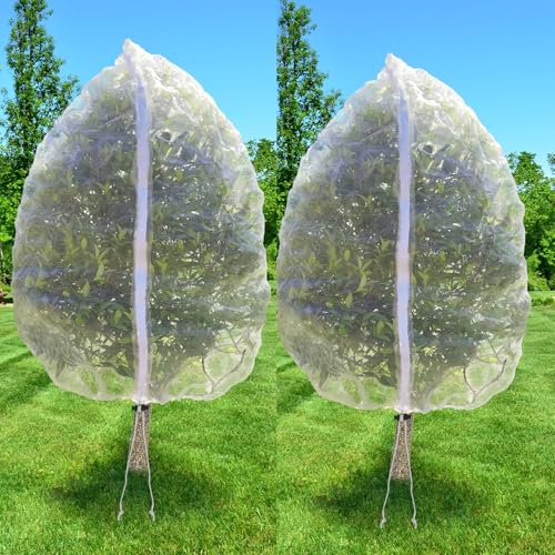 2 Pack 10x10 FT Fruit Tree Netting Apple Blueberry Zipper Drawstring - size: 10x10ft(2Packs)