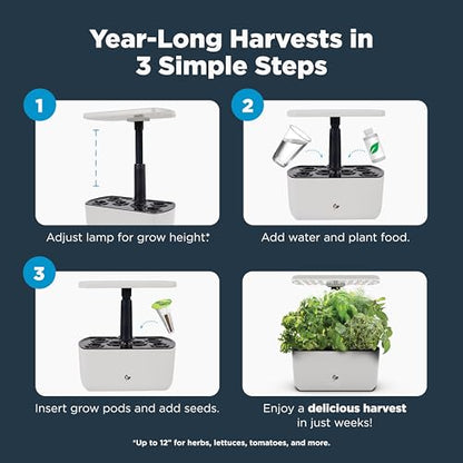 AeroGarden Harvest Lite, Cream - color: Cream, style: Harvest Lite