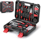 Eastvolt 128-Piece Home Repair Tool Set, Tool Sets for Homeowners, General Household Hand Tool Set with Storage Toolbox, EVHT12801, Black + Red (ASK01) (Pack of 5) - size: 128 (Pack of 5), style: Tool Set