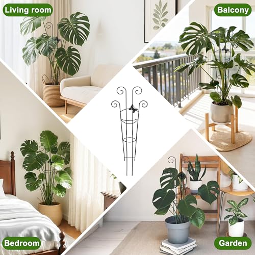 Coomin 32.6in Monstera Plant Support Trellis with One Butterfly, 4P - size: 32in,butterfly/4p