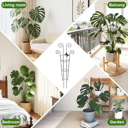 Coomin 32.6in Monstera Plant Support Trellis with One Butterfly, 4P - size: 32in,butterfly/4p