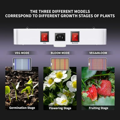 KingLED KP1000 Grow Light for Indoor Plants, Full Spectrum Plant Grow Light - size: KING1000