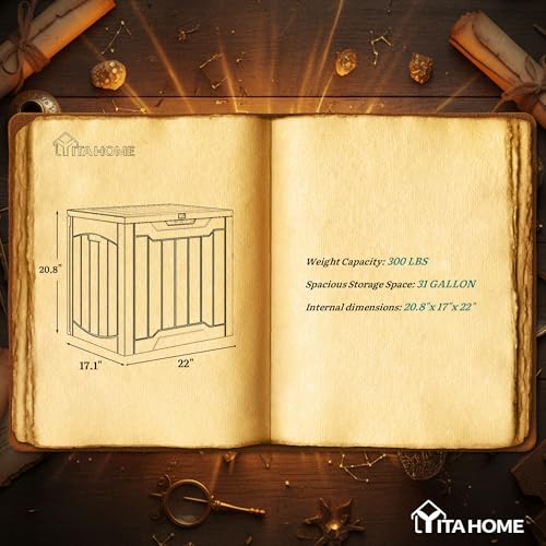 YITAHOME 31 Gallon Deck Boxes Set of 2 - color: Taupe, size: 31 Gallon 2pcs