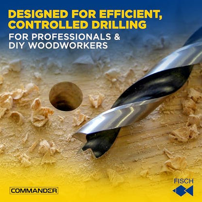 Premium Brad Point Drill Bit Set High-Accuracy Woodworking 1/8"- 1/2" 7 Pcs - size: 7 Piece Set (1/8 in - 1/2 in)