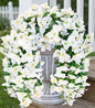 2 PCS Bougainvillea Artificial Hanging Flowers Plants for Outdoors, White - color: White