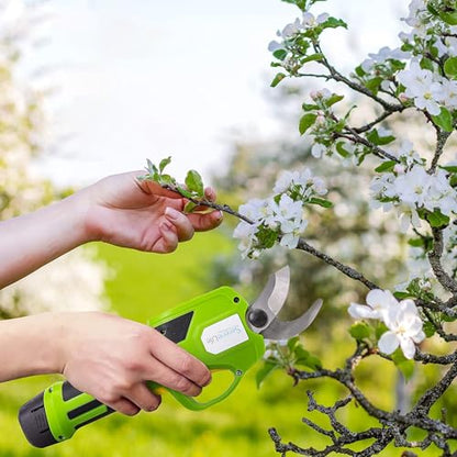 Serenelife Cordless Pruning Shears & Branch Cutter - Electric Pruner with 6 feet of Extension Reach - Rechargeable Battery & .98 IN Cutting Diameter - Ideal for Bushes, Roses, Gardens & Branches - style: SharpX