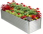 8x4x2ft Raised Garden Bed, Deep Root Planter Box, Silver,1 Pack - size: 8x4x2FT