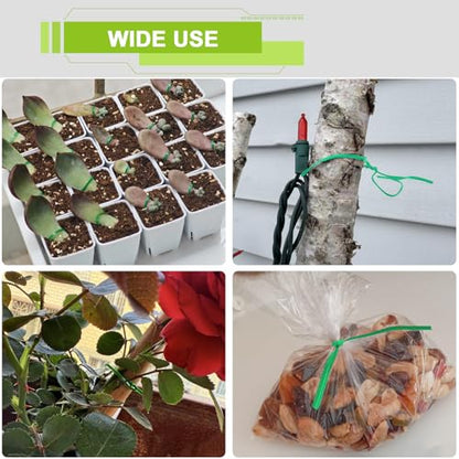 Twist Ties 656ft/200m with Cutter, Reusable Plastic Coated Garden Wire
