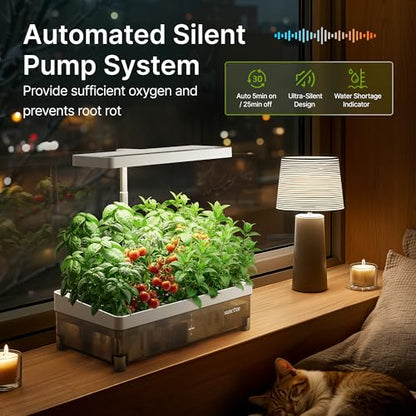 SUNCOZE Hydroponics Growing System 13 Pods, with Dimmable Light