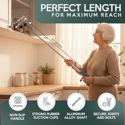 32" Grabber Reacher Tool for Seniors & Elderly – Heavy Duty Pickup