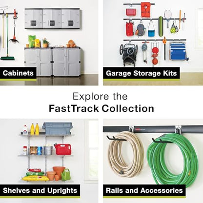 Rubbermaid Garage FastTrack Hose Hook Satin Nickel Wall Mounted Storage System Holds up to 50 pounds for Home/Garage - style: Hose Hook