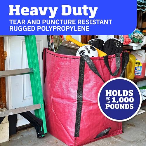 DURASACK Heavy Duty Home and Yard Bags, Red - color: Red
