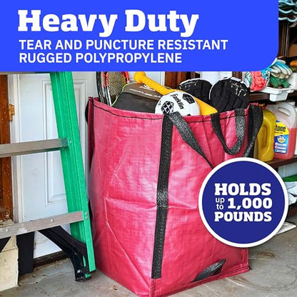 DURASACK Heavy Duty Home and Yard Bags, Red - color: Red
