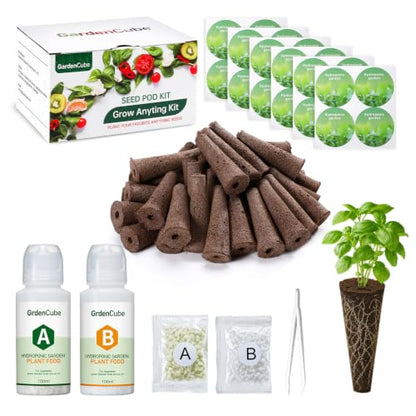 GARDENCUBE 52pcs Hydroponics Pods Kit Compatible with AeroGarden - size: 52pcs