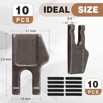 10 Pack Auger Teeth 35 Size Hard Face, Outer Rim Tooth