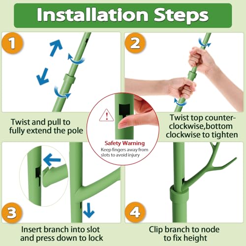 Telescoping Monstera Support Stakes, Detachable Plant Sticks 2 Pack - size: 2PACK-43.3in