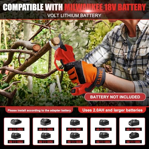 Pruning Shears with Pole for Milwaukee 18V Battery, No Battery
