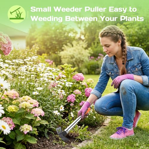 Upgraded Weed Puller, 17" Portable Garden Weed Pulling Tool - size: Small