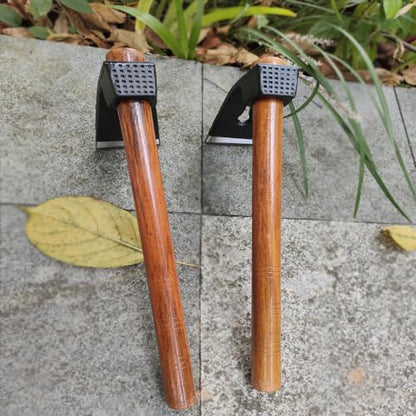 Garden Hoe Tool Small Action Hoe, Loosening Soil and Weeding,Knockable and Removable Nails,Hand Long Handle Weed Garden Tool,Digging and Rooting (5.90in×2.55in,1.47lb) - size: medium