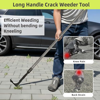 Crack Weeder, Long Handle Crevice Weeding Tool, 48" Weeder Tool