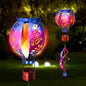 Hot Air Balloon Solar Lantern Butterfly Wind Spinners with Flame Light
