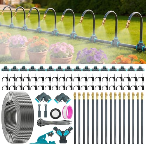 360°Adjustable Drip Irrigation System,100FT Irrigation System for Garden - size: 100FT