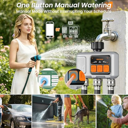 WiFi Sprinkler Timer 3 Zone, Smart Water Timer for Garden Hose - size: 3 Zone