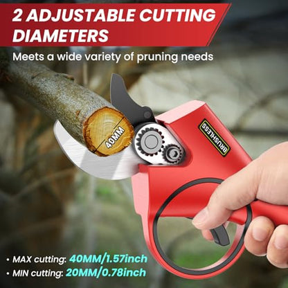 Electric Pruning Shears, 1.6" Cutting Cordless Pruner for Gardening - style: A--Electric Pruning Shears