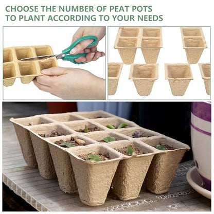 120 Cells Seed Starter Tray, 10 Pack Plant Starter Kit - size: 120 Cells, 10 Packs