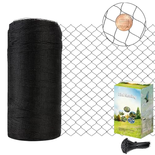 POYEE 7.5x65ft Bird Netting, 1/2 inch Mesh, Heavy Duty Garden Netting - size: 7 x 65 FT
