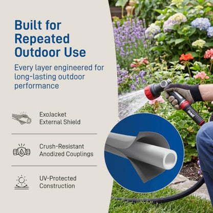 Orbit Pro ExoJacket Heavy-Duty Water Hose, 100 ft. x 5/8 in - 22130 - size: 100 Ft, style: Pro ExoJacket
