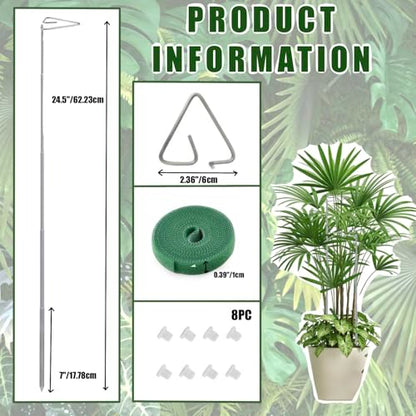 6 Pack Extendable Metal Plant Stakes for Indoor Plants Flowers, Tomatoes