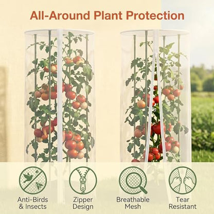 2PCS Round Strawberry and Tomato Trellis Garden Bird Netting
