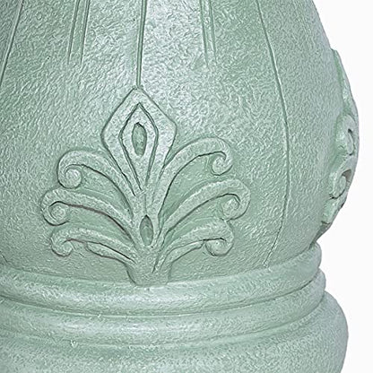 Alpine Corporation 12" Tall Indoor/Outdoor Roman Column Gazing Globe Display Stand - size: 8"L x 8"W x 12"H (1 Unit)