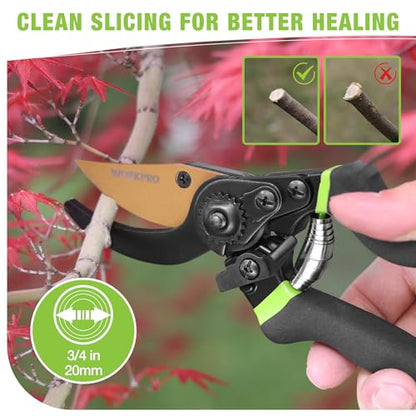 WORKPRO 8.5" Bypass Pruning Shears with Die-cast Aluminum Handle