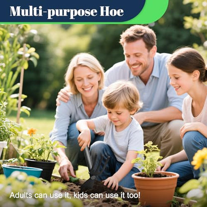 60” Garden Hoe 2-in-1 Heavy Duty Cultivator Tool for Weeding Soil Loosening - size: 60 Inches