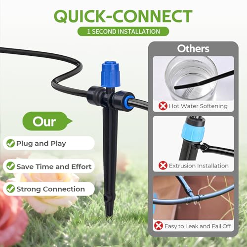 HIRALIY 50FT Vortex Drip Irrigation Kit