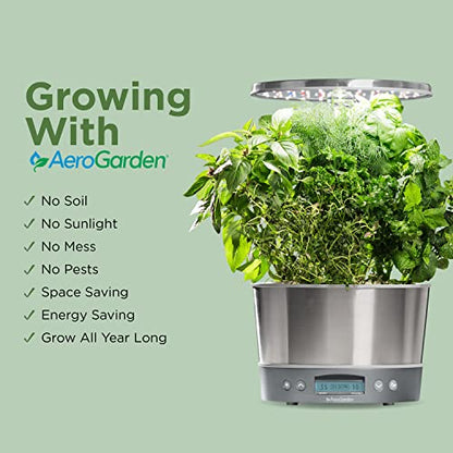 AeroGarden Harvest Elite 360, White Stainless - color: White