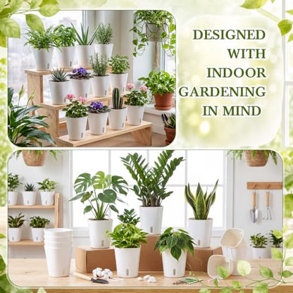 Ziliny 20 Pcs 5.91 Inch Self Watering Planters with Water Indicator - size: 5.91 Inch