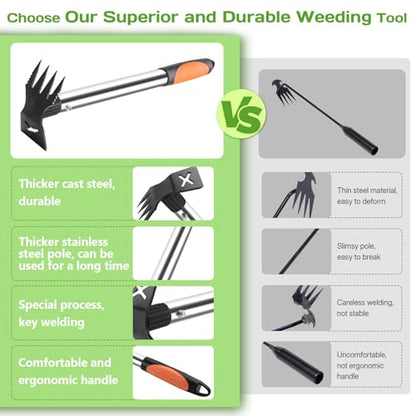 Upgraded Weed Puller, 17" Portable Garden Weed Pulling Tool - size: Small
