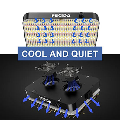 FECiDA Dimmable LED Grow Tent Light for 2x4 3x3 ft Coverage - size: 260 Watt